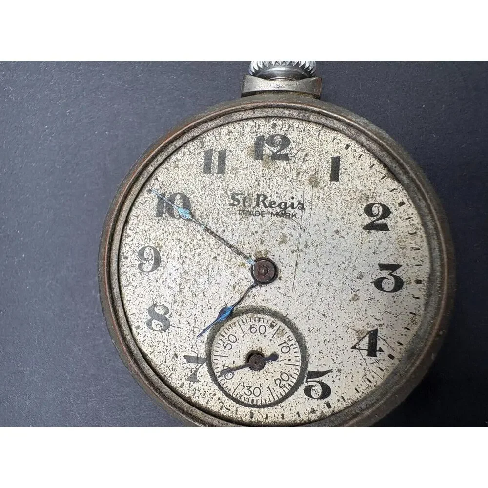 Lot Of Antique 2 Pocket Watches Movement & Cases Parts Rob Roy St. Regis